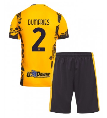 Inter Milan Denzel Dumfries #2 Tredje Kläder Barn 2024-25 Kortärmad (+ Korta byxor)